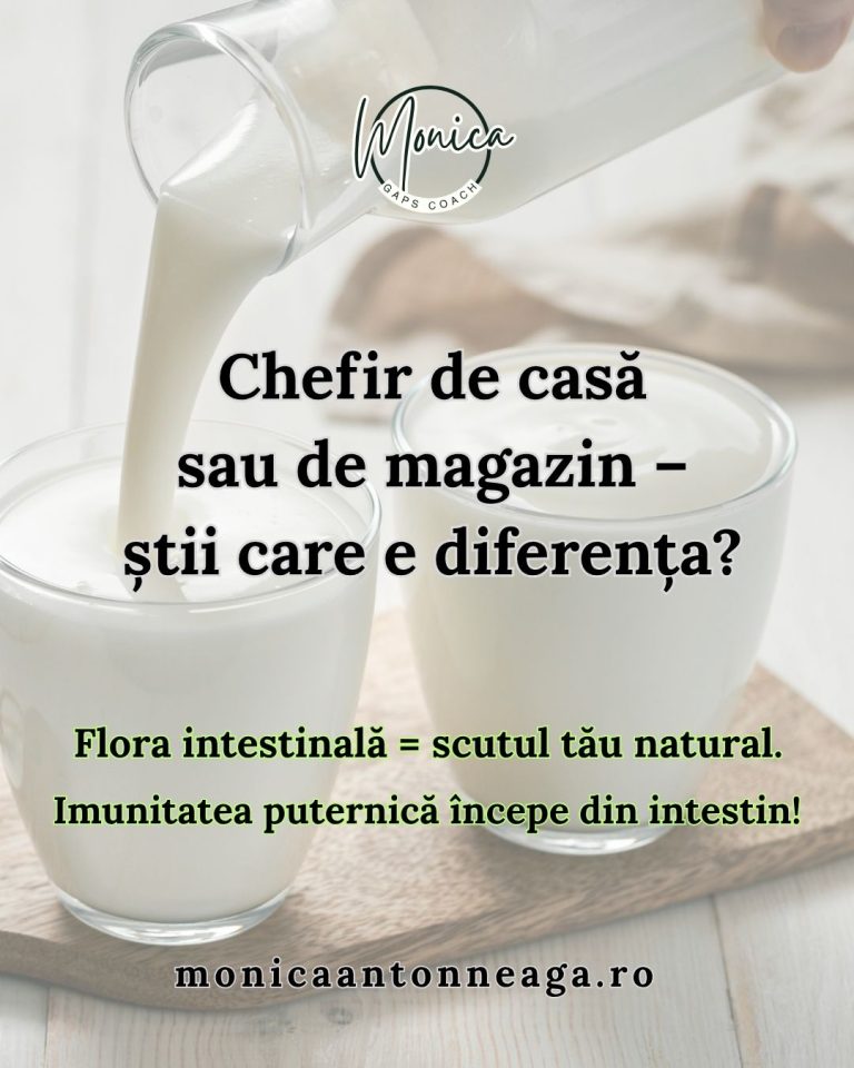 Pahar cu chefir de casă turnat din borcan – diferența față de chefirul de magazin